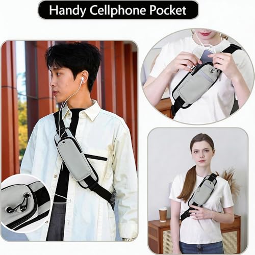Image of JENAGREEN Sling Backpack Crossbody Sling Bag for Women Men, Multipurpose Travel Hiking Adjustable Chest Bag Casual Daypack