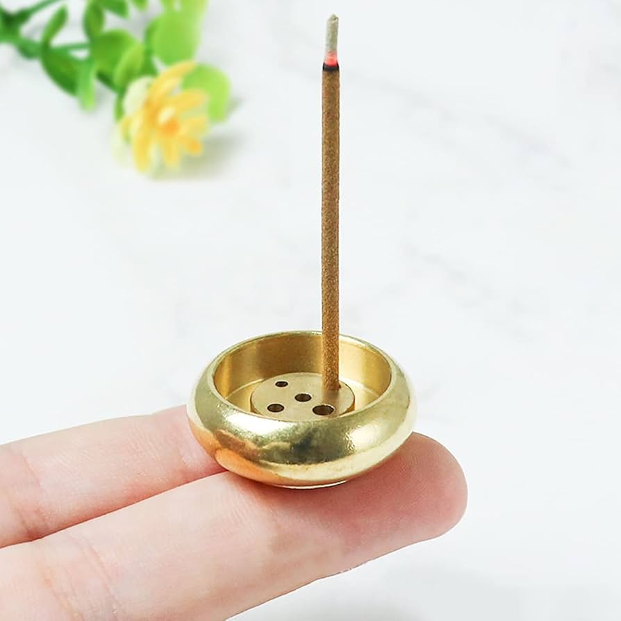 Amazon｜Forahome お香立て 真鍮 香炉形 5穴 ミニお線香立て 可愛い お