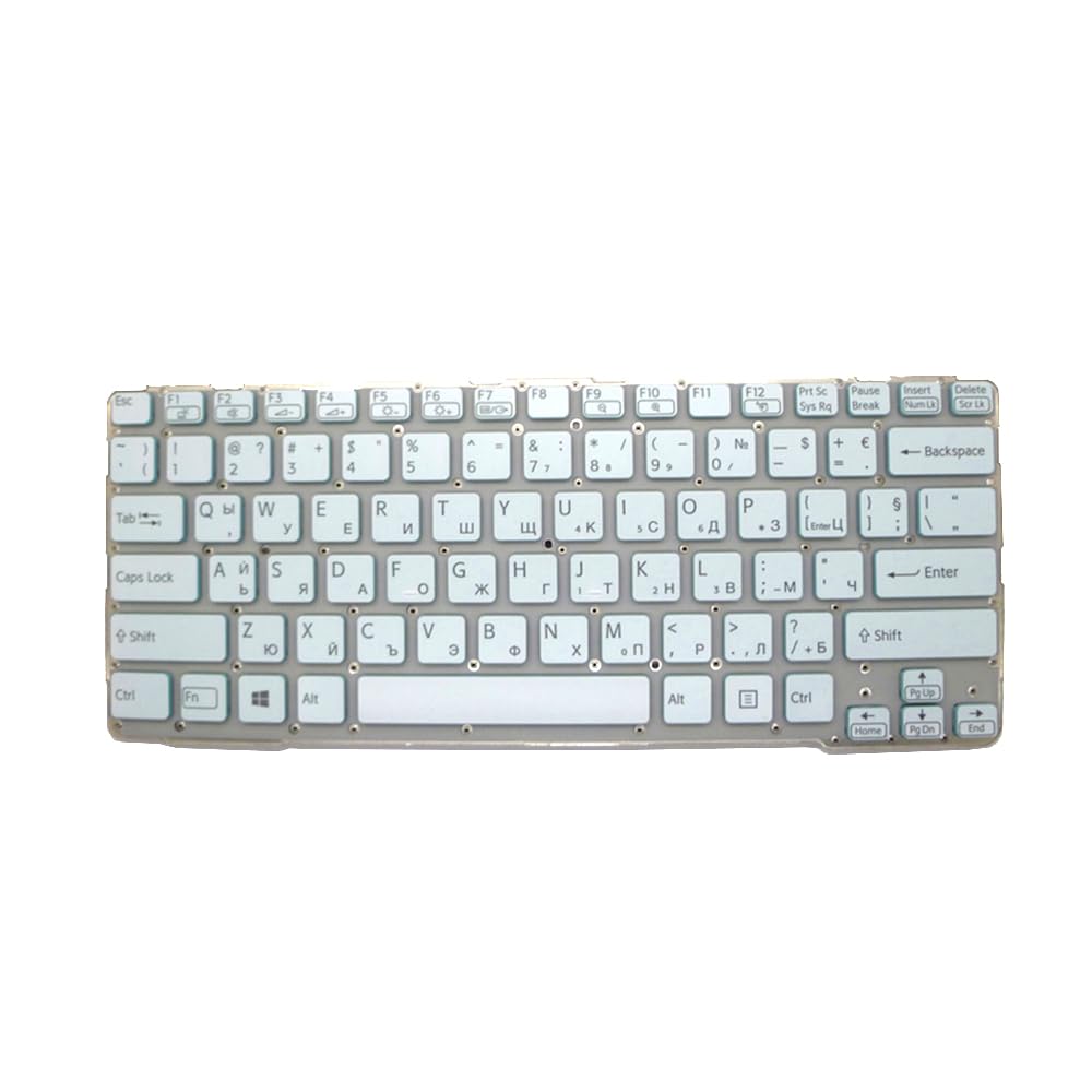 Bulgaria BG Laptop Keyboard for Sony SVE14A 9Z N6BBF R0B 149115511BG 55012FY82U1-035-G White
