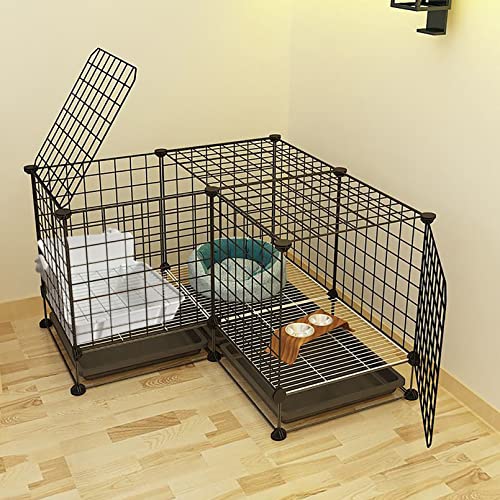 Image of Rabbit Litter Box for Cage Corner Bunny Toilet Small Animal Potty Training with Dustpan Broom Chew Toys for Chinchilla Ferret Hedgehog Gerbil (10 Pcs)
