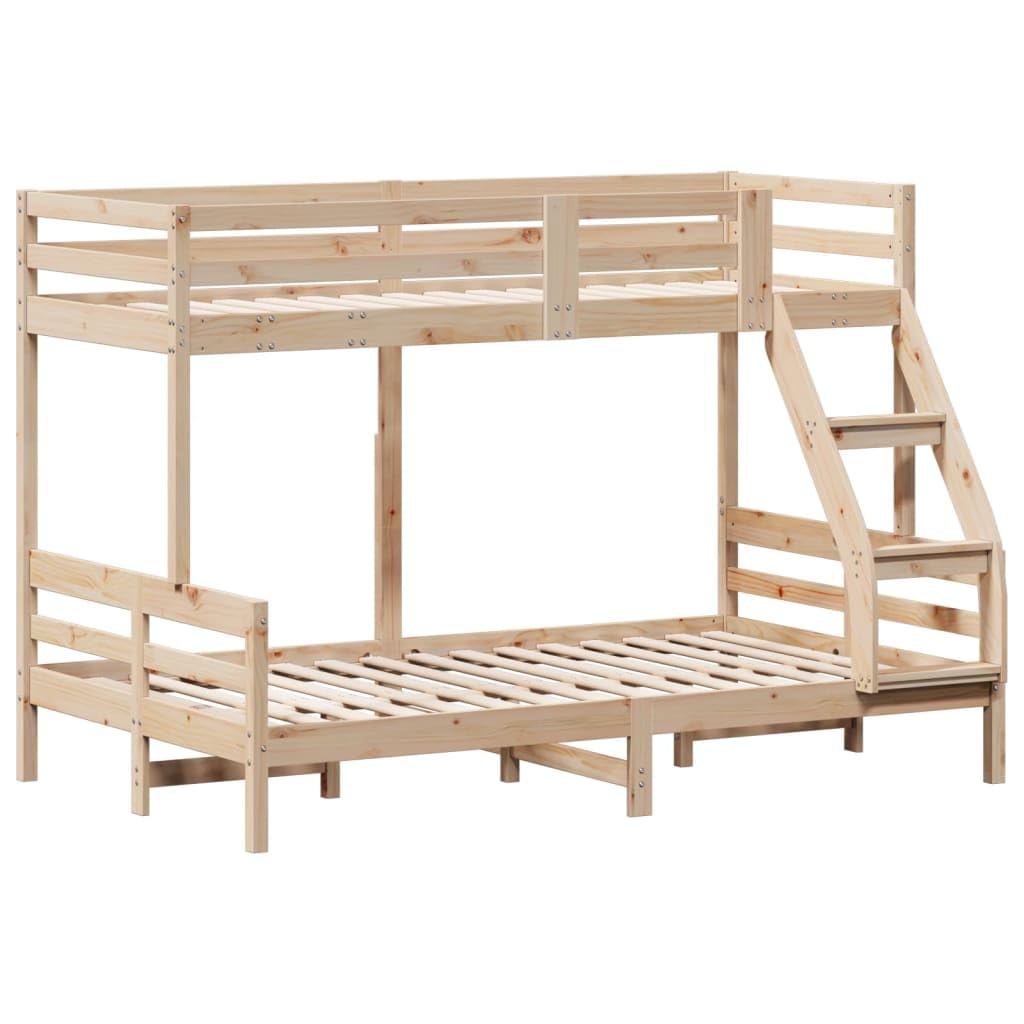 vidaXL Letto a Castello 80x200/120x200 cm in Legno Massello di Pino