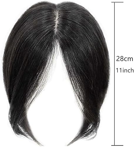 Miniatura 3 de Flequillo con clip, extensiones de cabello 100 % humano con clip, extensiones de cabello de 11 pulgadas, piezas para el cabello para mujeres, pinzas