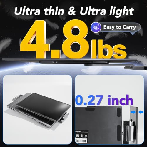 Image of Topmonitor 2.2lb Ultra-Light Touchscreen Laptop Screen Extender, 14.1 Inch