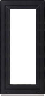 Kellerfenster Fenster Kunststofffenster Innen Weiß/Außen Anthrazit Breite x Höhe 45 x 100 cm (450 x 1000 mm) 3-Fach (32 mm) Dreh Kipp DIN Rechts
