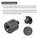 sourcing map 2 Pack Mikrofonständer Adapter M8 Buchse auf 1/4 Stecker Kamera Schraube Schwarz