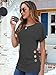 MOLERANI Women's Casual Short Sleeve Round Neck Loose Tunic T Shirt Blouse Tops, Grey, XL