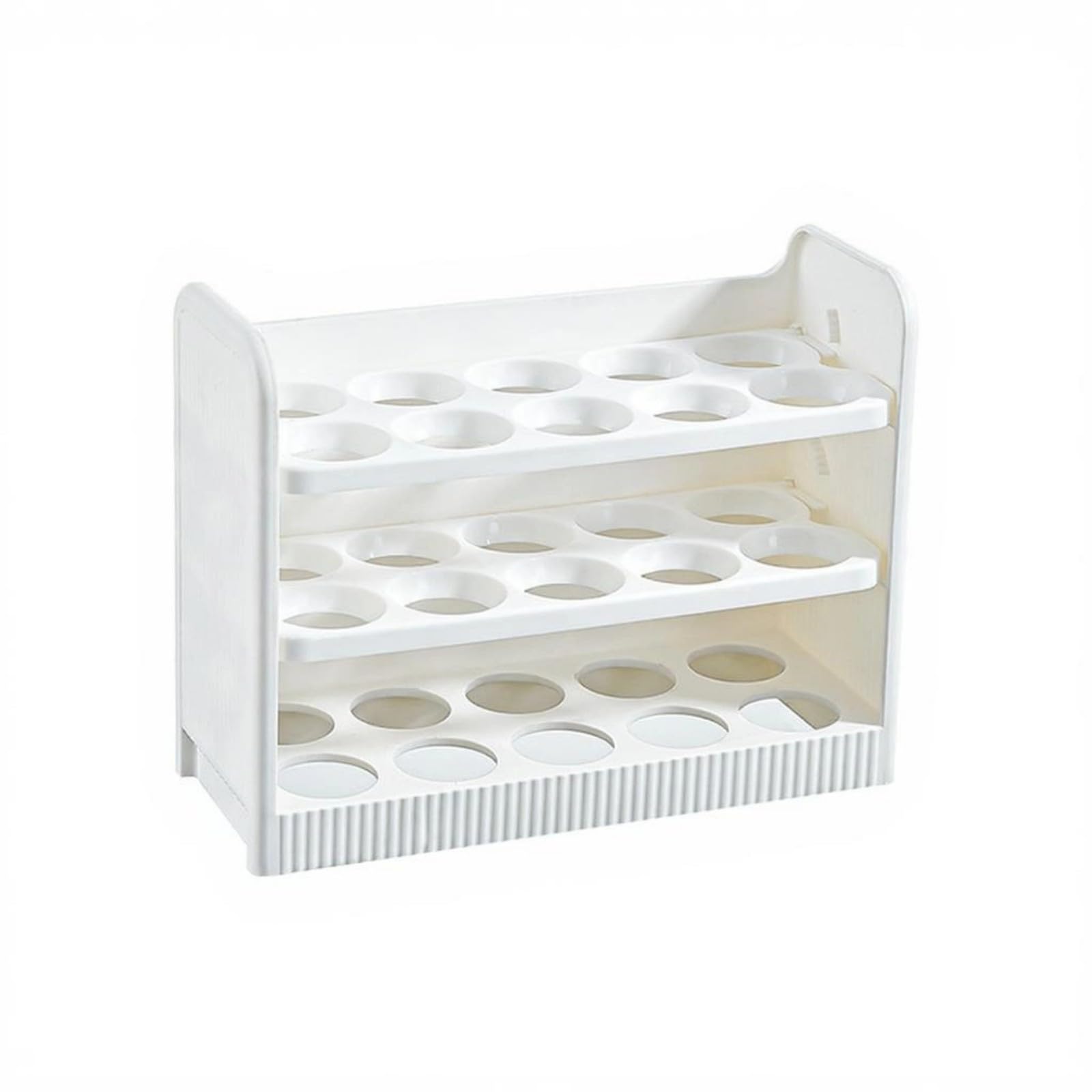 SHINLHUA Stackable Open Eggs Organizers with Individual Slot for 30 Eggs Easy to Use and Monitor Inventory At a Glance Refrigerator Planner