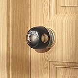 EUDEMON 4 Pack Updated Door Knob Cover Baby Safety Door Lock Childproof Safety Cover Door Handle Cover for Kids Safety (Clear-Black)