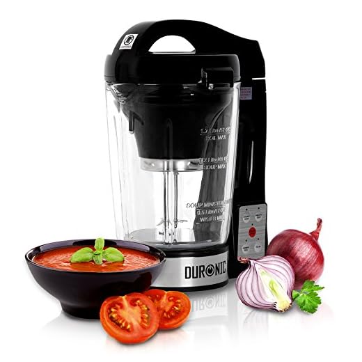 Duronic BL78 Batidora de Vaso | 900 W | Capacidad de 1.2L | Vaso de Cristal Termoresistente | Función para Sopas y Cremas | Robot de Cocina Sopas Cremas Salsas Batidos