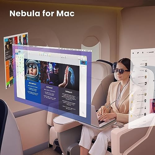 XREAL Air AR Okulary, okulary Smart Glasses z 201" mikro-OLED Virtual Theatr, okulary rozszerzonej rzeczywistości, do oglądania, przesyłania strumieniowego i grania na PC/Android/iOS
