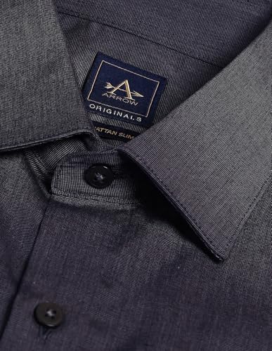 Image of Arrow Solid Slim Fit Mens Formal Shirt - 100% Cotton, Breathable & Comfortable, Full Sleeves Shirts for Men