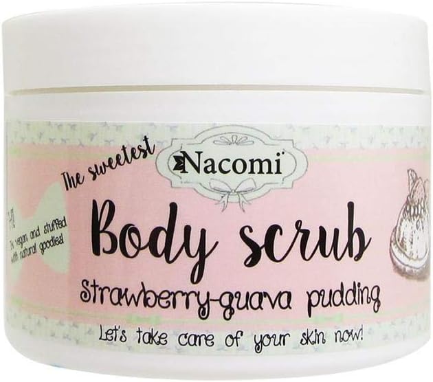 NacomiNatural Vegan Body Scrub Strawberry-Guava Pudding 200g