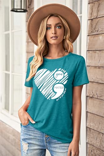 Suicide Awareness Shirt Women You Matter T-Shirt Suicide Prevention Shirts Therapist Psychologist Tee Tops3