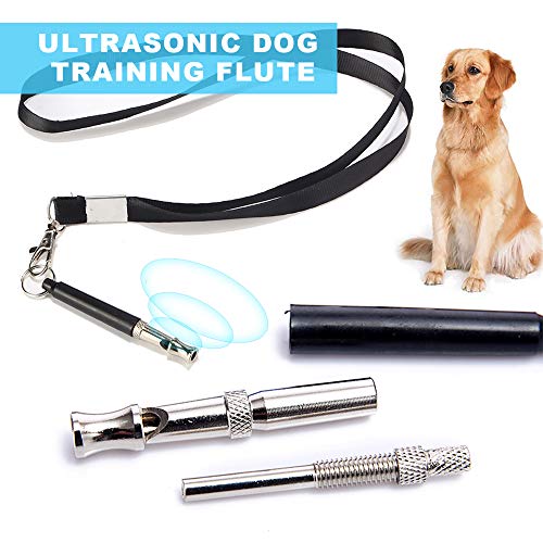 Mousyee Hondenfluitjes, 4 stuks hondenfluitje met riem vier kleuren hondenfluitje set roestvrij stalen hondenfluitjes hoge pitch-fluitje met lanyards en sleutelhangers voor terugroepcontrole en verreikend - Image 6