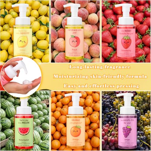 Image of 6 Pack Funny Fruit Foaming Hand Soap with Pump, 8.75 Fl oz