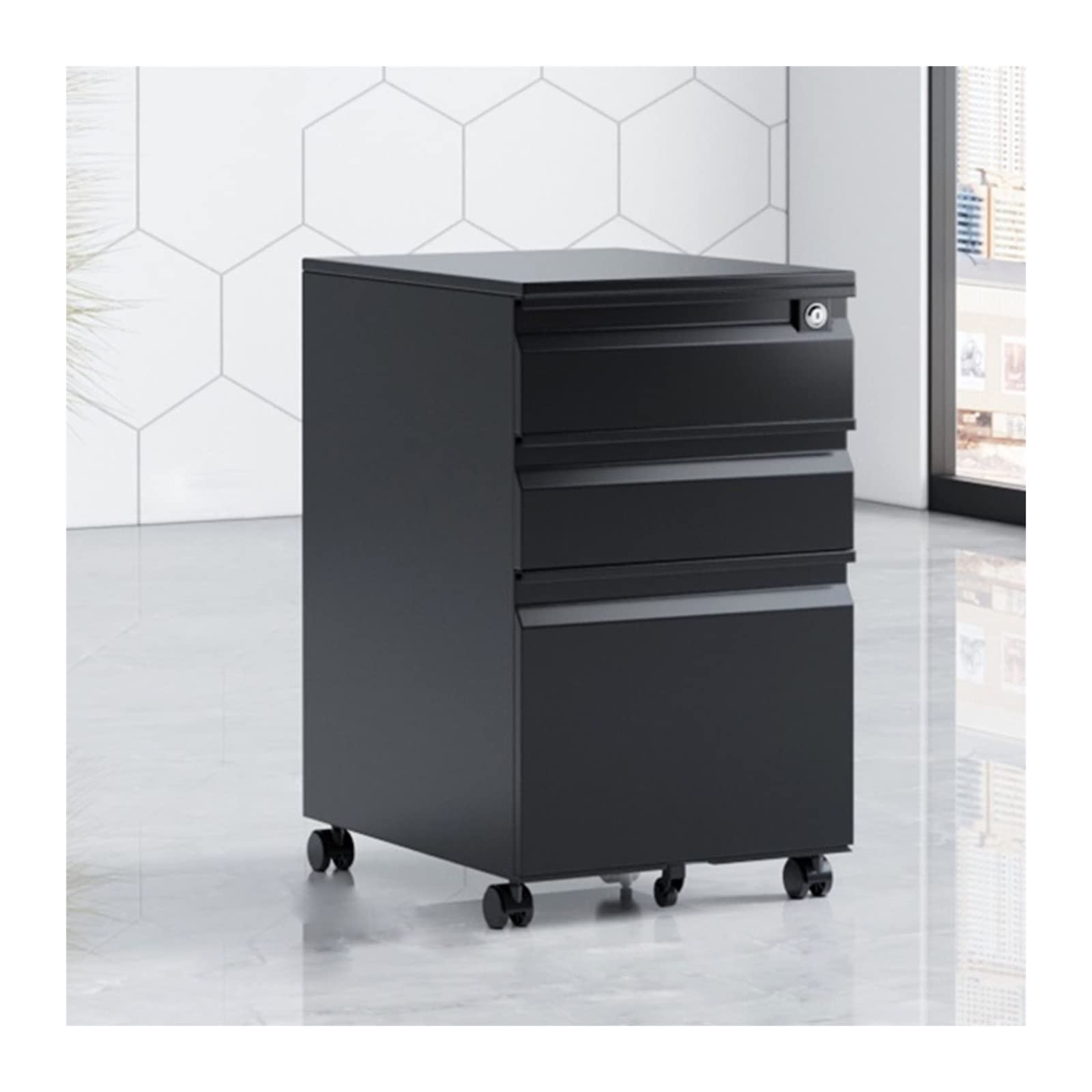 Aioneer I File Cabinet Office Floor-To-Ceiling File Cabinet Movable Cabinet 3-Drawer Steel Mobile Push Cabinet Locker Low Cabinet Table Under Cabinet Filing Cabinet