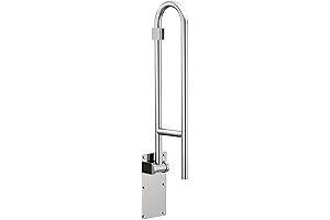 Moen Flip-Up Bathroom Grab Bar For Senior Safety and Shower Accessibility