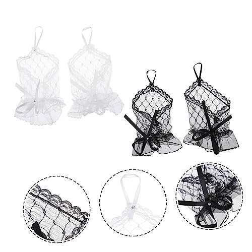 BESPORTBLE 2pairs Lace Fingerless Gloves for Weddings and Cosplay Elegant Lolita Accessories and Lightweight and Comfortable Design for Performance and Banquets4