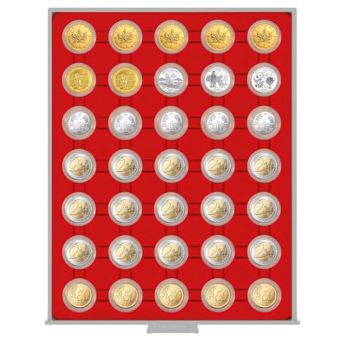 Bandeja para Monedas de 32 mm contra Desplazamientos en Cápsulas Lindner 3