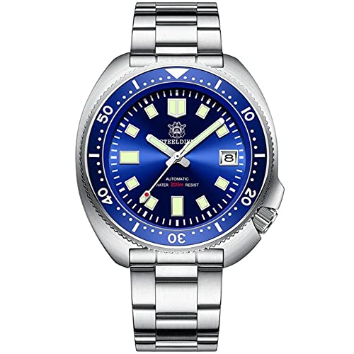 watchdives Steeldive Hommes Montre Automatique 1970 Sd1970 Montre-Bracelet Nh35 Mouvement 200m Montres De Plongée