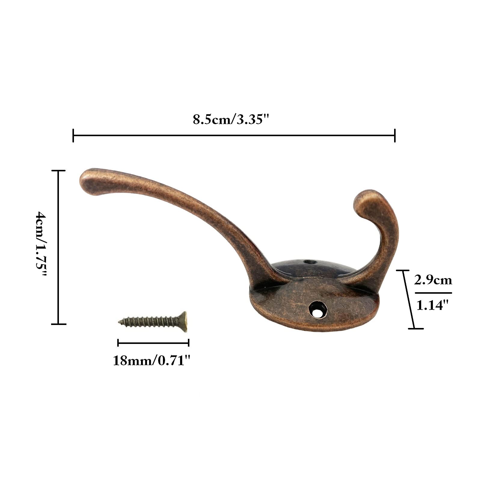 Sungmor Set Di 2 Ganci A Parete In Ghisa Con Testa Di Antilope: Vintage, 24.9 Cm, Portachiavi E Appendiabiti Per Cappotti