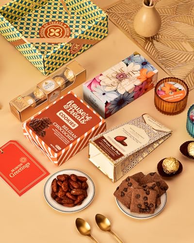 Image of Hyperfoods Diwali Gifts for Family and Friends Gift Hamper Diwali Gifts for Employees Corporate Gifts for Employees Chocolate Gift Hampers Gift Hampers Box Corporate Gift Cookies Gift Hamper