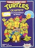  TURTLES Quartett mit 2 Kartenhaltern