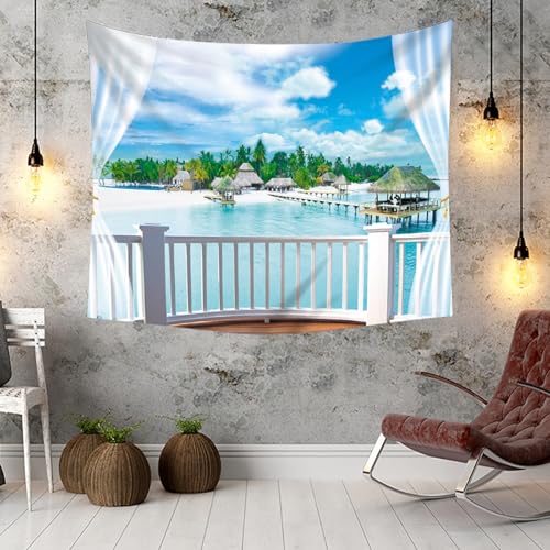 Tapiz de playa con cocoteros para transformar tu dormitorio en un paraíso 3