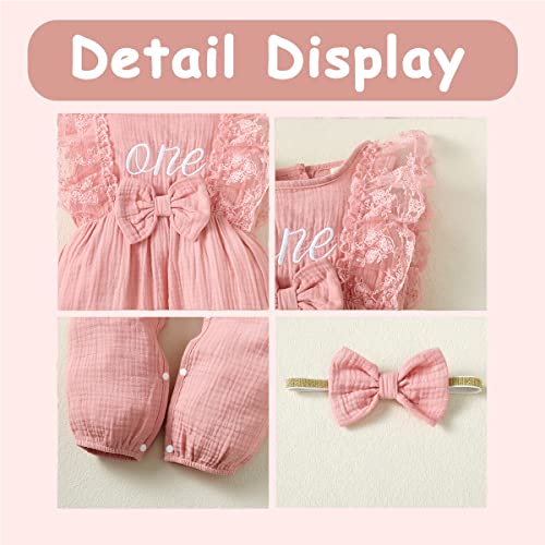 Baby Girl 1st Birthday Outfit - One Year Old Romper4