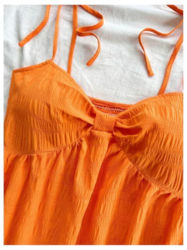 Image of SOLY HUX Women's Summer Cami Sun Dress A Line Tie Shoulder Y2k Cute Casual Short Mini Beach Babydoll Dresses