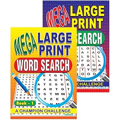 Martello P2174 Mega Large Print A4 Word Search Puzzle Books - Set of 2 Cover
