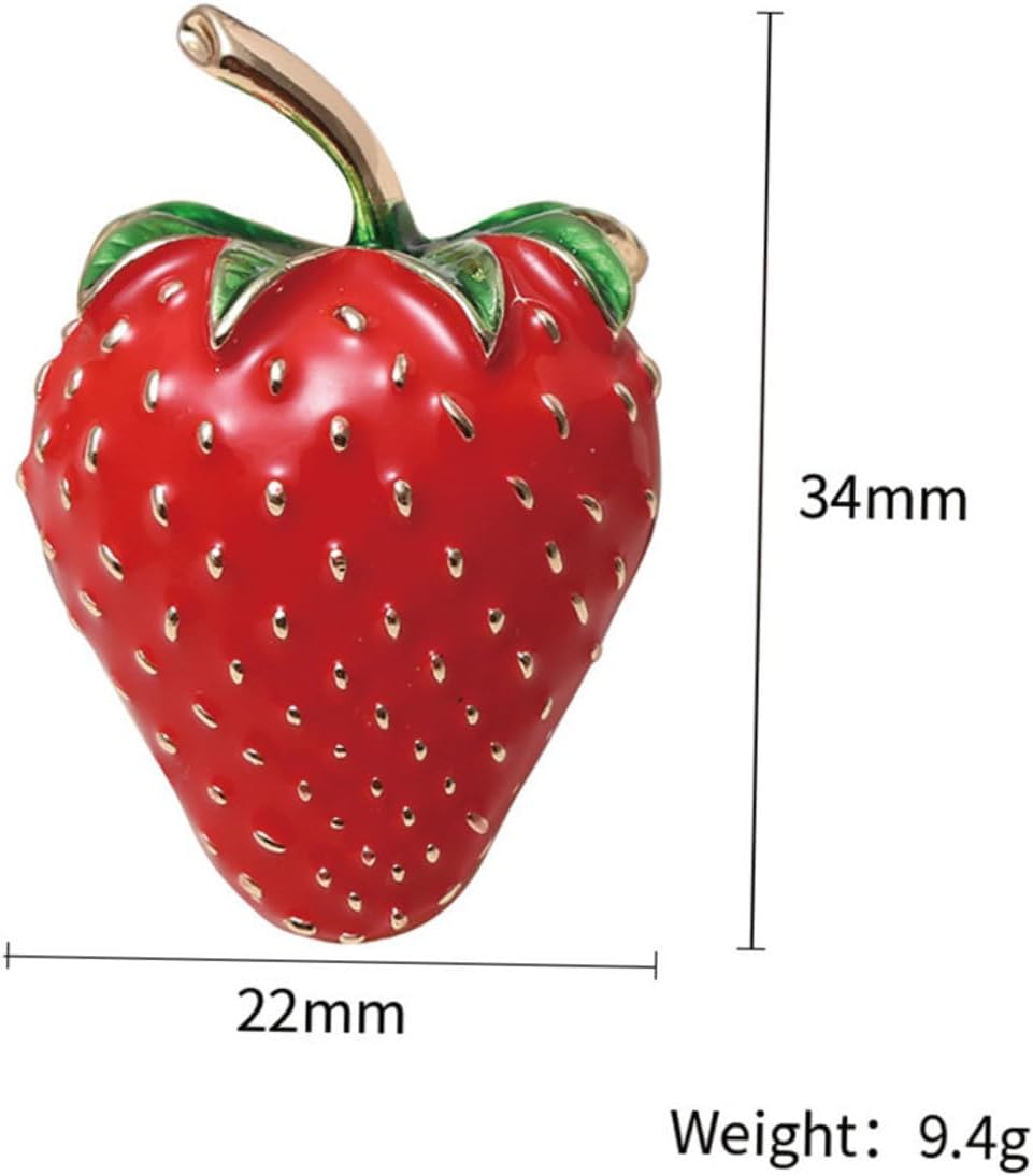 Didiseaon 1pc Strawberry Brooch Decorative Corsage Pin for Boy Girl Girls Cute Fruit Design Clothes Accessory for Scarves Bags and Hats