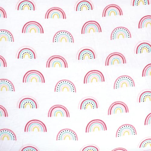 Image of Hudson Baby Unisex Baby Cotton Fitted Crib Sheet, Modern Rainbow, One Size