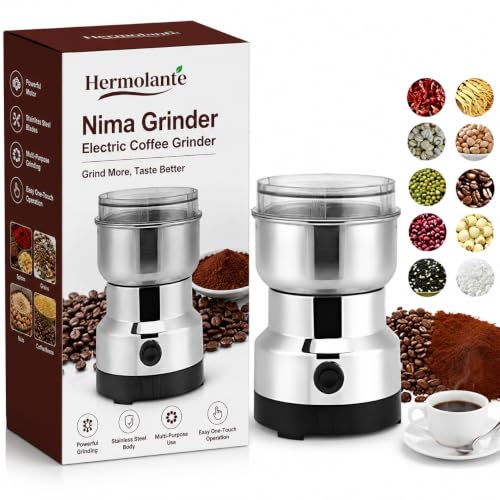 Image of Nima Grinder Electric Coffee Grinder, Mini Grinder Machine for Kitchen, Coffee Bean Grinder Electric, Mini Mixer Grinder Electric, Chutney Grinder, Masala Mixer Grinder Small, Mixer for Home