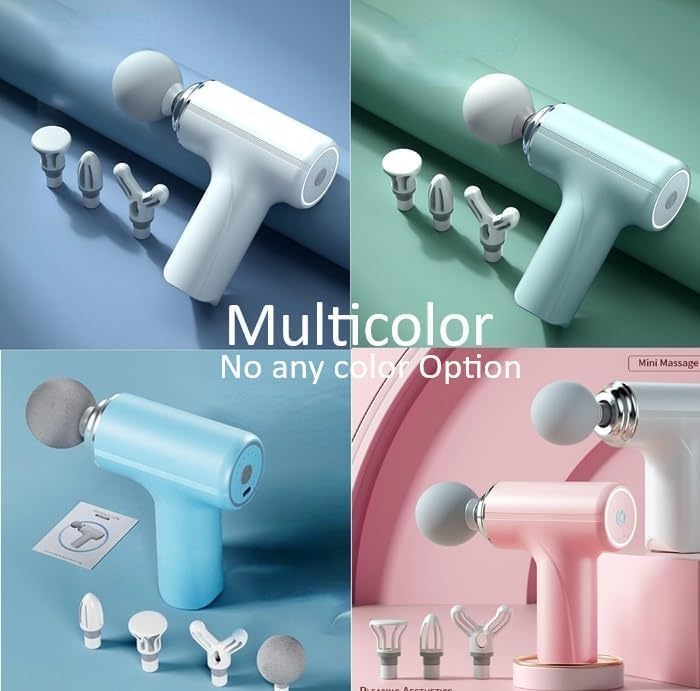 Mini massage gun, 6 speed settings, 45DB cool operation, 15 kg intensity, 10 -hour battery life, portable deep tissue collision Massage 4 heads, with white Mini massage gun, 6 speed settings, 45DB cool operation, 15 kg intensity, 10 -hour battery life, portable deep tissue collision Massage 4 heads, with white