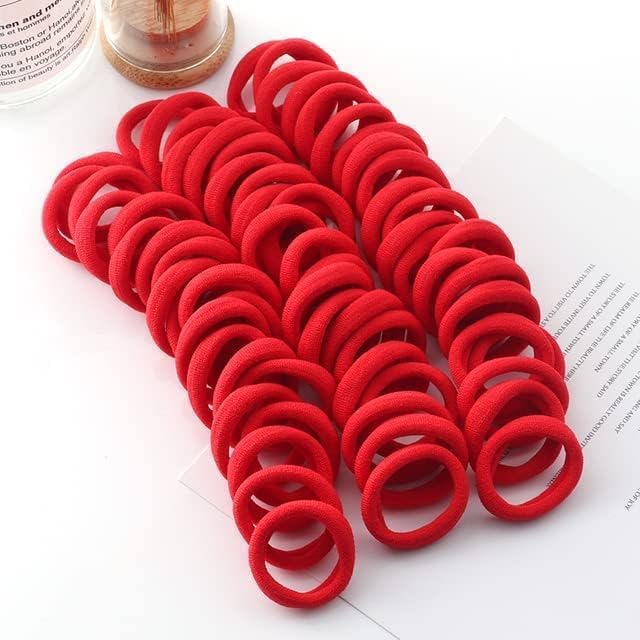 Image of GITGRNTH Soft Cotton Hair Ties for Women - No Damage Elastic Hair Bands - Durable Rubber Band for Women - Ideal Ponytail Holders - Comfortable Hair Accessories - Gentle on All Hair Types - Perfect for Thick and Thin Hair - Scrunches for Women - Kids Hair Rubber Band