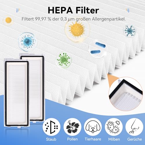 17 Stück Zubehör für Roborock QV 35A / QV 35S Saugroboter, 1 Hauptbürste 4 Staubbeutel 4 Wischtücher 2 Filter 4 Seitenbürsten 1 Reinigungsbürste 1 Schraubendreher