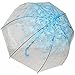 Kung Fu Smith Half Automatic Clear Flower Bubble Dome Shape Rain Umbrella