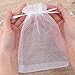 G2PLUS 100PCS Bolsas de Organza Blanco Bolsas de Organza de Regalo Bolsitas...