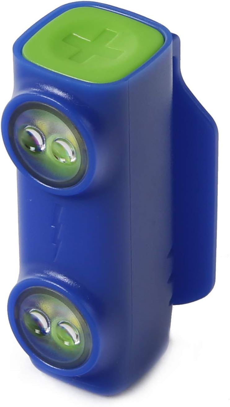 Motion Powered Battery Free 30 Lumen Running Jogging Safety LED Light (Blue/Green)