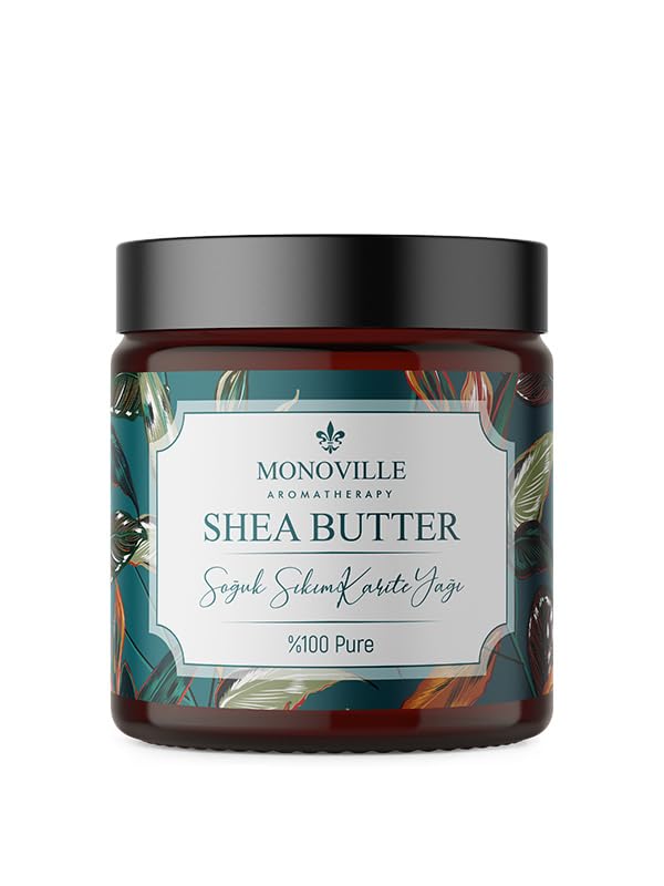 Monoville Shea Butter (Karite) Yağı 100 ml Soğuk Sıkım%100 Saf ve Doğal Güneş Sonrası Nemlendirici Yağ (Shea Butter)
