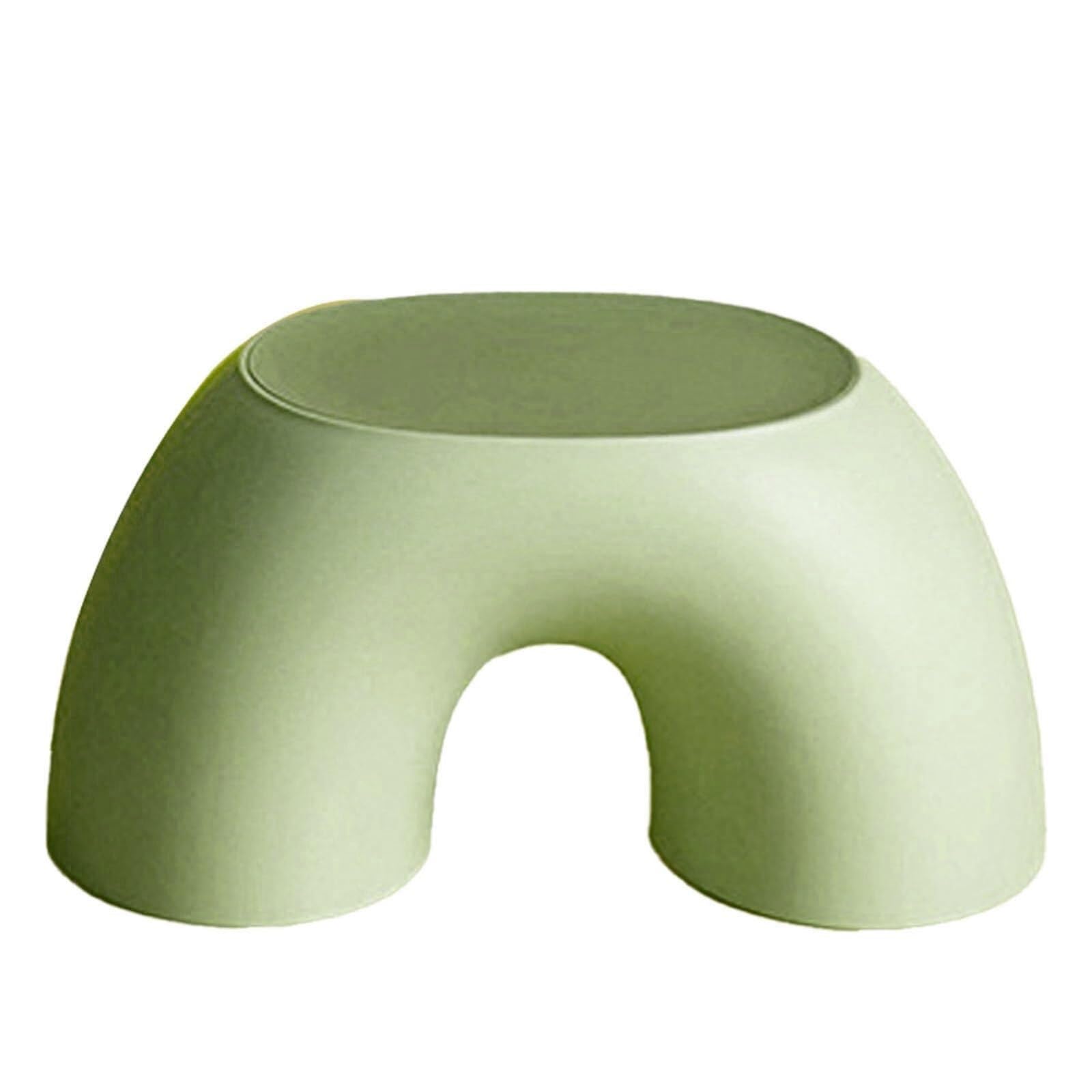 Step Stools Plastic Ring Step Stool with Resistant Base Multifunctional Footstool for Living Roome Shoe Changing with Ergonomic Design Ladders(Green)