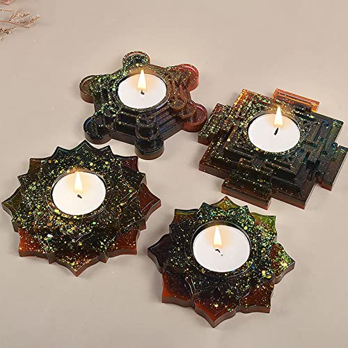 Roadoor Candle Holder Silicone Mold, Easy Demolding Stars Shape Candle Holder Mould Diy Crafts Making Supplies C 1 Pack #TOP2