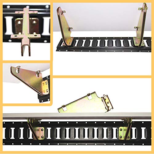 2 E Track Fixed Shelf Brackets | DIY Zinc-Plated Accessories for Shelves in Enclosed Trailer, Truck, Warehouse, Garage
