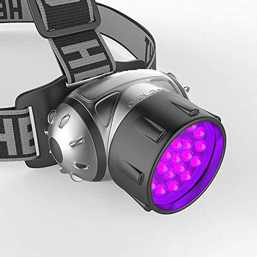 Junlilin Led Headlamp 395Nm Uv Headlights Battery Camping Hunting Head Torch Light Lamp Uv Purple Led Headlamp Ultraviolet Head Flashlight #TOP1