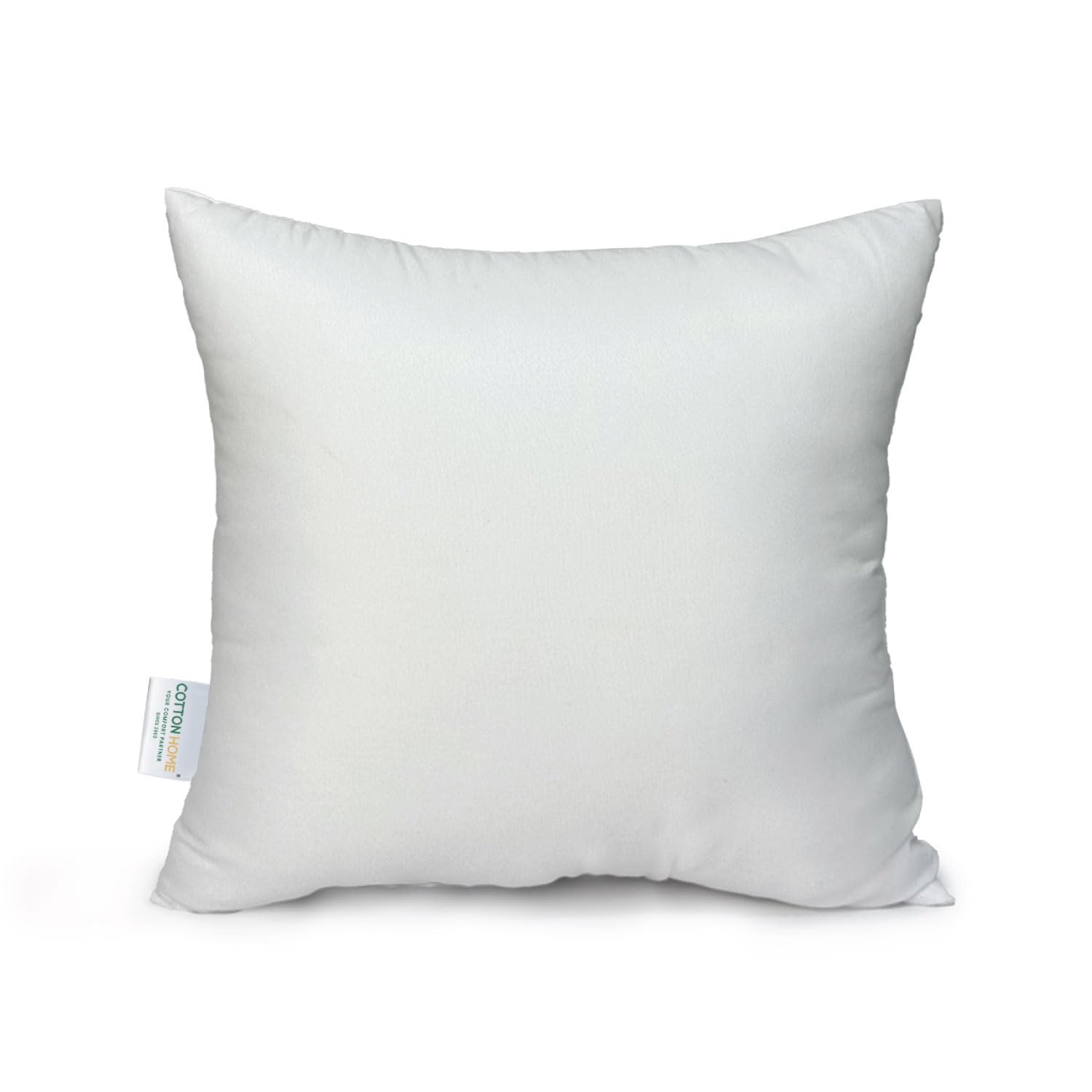 Cotton Home Casual Bedding Throw Pillows Insert Cushion Filler Outer Cover Microfiber Filling 350 grams Ultra Soft Fiber Size 40x40cm / 16x16inch Cushion Inserts Home Decor | White (Pack of 1)