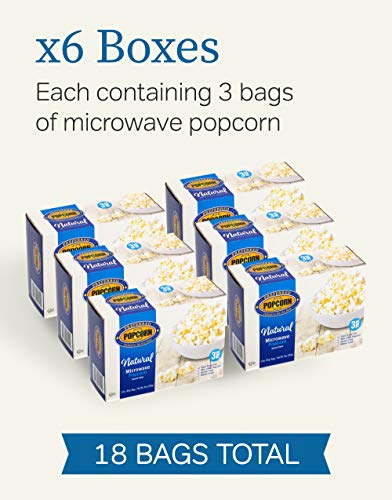 Preferred Popcorn Microwave Popcorn, Non-Gmo, Whole Grain, Gluten Free (Natural, 18 Microwavable Bags) #TOP2