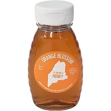 Wild Maine Orange Blossom Honey - 8 oz Organic, All natural and Gluten Free 1 Pack