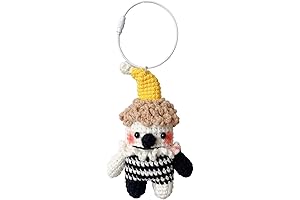 Adorable Handmade Creepy Clown Plush Doll Keychain