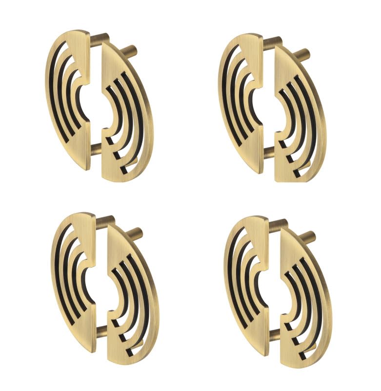 Image of COMPASS Stainless Steel Camila Cabinet Knobs, Drawer Pulls, Knobs for Dresser Drawers, Drawer Knobs Handle, Kitchen Knobs (Antique Finish) Pack of 8 pcs